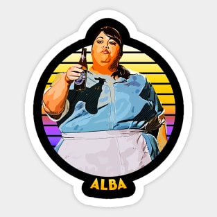 Sunset Stripes Series Alba Sticker